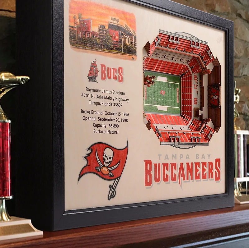 YouTheFan Tampa Bay Buccaneers Raymond James Stadium 3-D Stadium Banner