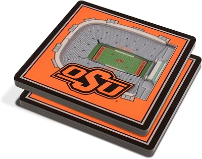 YouTheFan Oklahoma State University 3-D StadiumViews 2-Piece Coaster Set