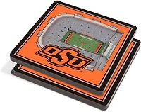 YouTheFan Oklahoma State University 3-D StadiumViews 2-Piece Coaster Set