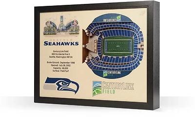 YouTheFan Seattle Seahawks 25-Layer 3-D Stadium Wall Art