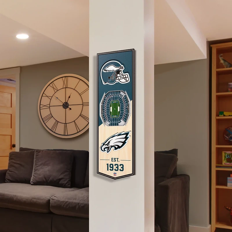 YouTheFan Philadelphia Eagles 6" x 19" 3-D Stadium Banner