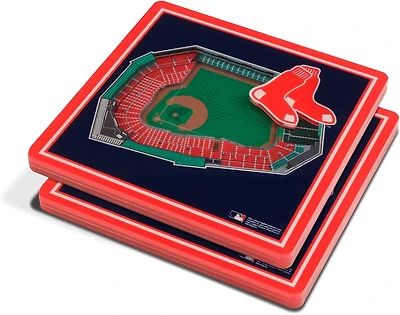 YouTheFan Boston Red Sox 3-D Stadium Views 2-Piece Coaster Set