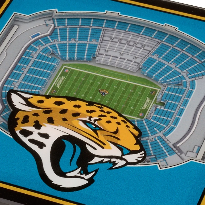 YouTheFan Jacksonville Jaguars 3-D StadiumViews 2-Piece Coaster Set