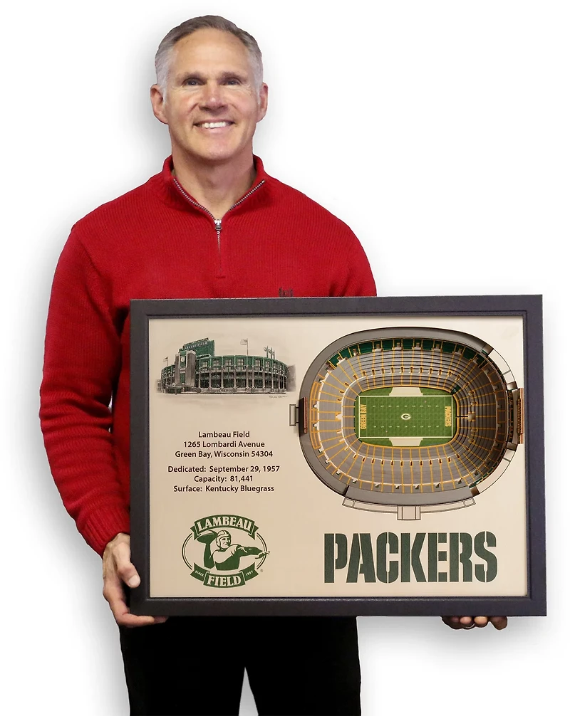 YouTheFan Green Bay Packers 25-Layer StadiumViews 3-D Wall Art