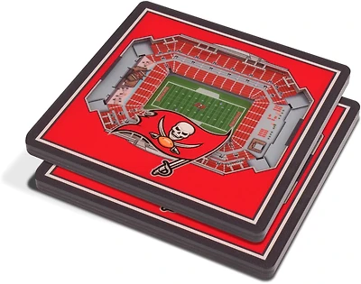 YouTheFan Tampa Bay Buccaneers 3-D StadiumViews Coasters 2-Pack