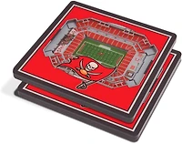 YouTheFan Tampa Bay Buccaneers 3-D StadiumViews Coasters 2-Pack