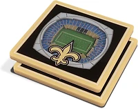 YouTheFan New Orleans Saints 3-D Stadium Views 2-Piece Coaster Set