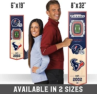 YouTheFan Houston Texans 8 x 32 in 3-D Stadium Banner