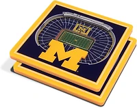 YouTheFan University of Michigan 3-D StadiumViews 2-Piece Coaster Set