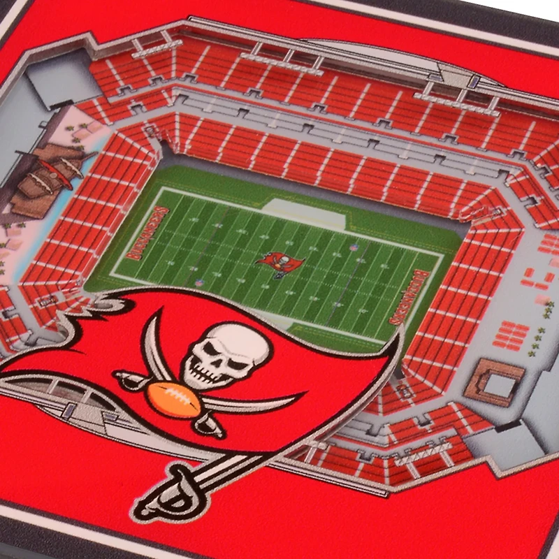 YouTheFan Tampa Bay Buccaneers 3-D StadiumViews Coasters 2-Pack