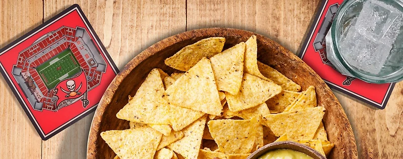 YouTheFan Tampa Bay Buccaneers 3-D StadiumViews Coasters 2-Pack