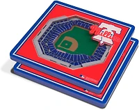 YouTheFan Philadelphia Phillies 3-D Stadium Views 2-Piece Coaster Set
