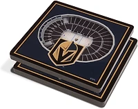 YouTheFan Vegas Golden Knights 3-D StadiumViews 2-Piece Coaster Set