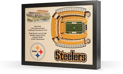YouTheFan Pittsburgh Steelers 25-Layer 3-D Stadium Wall Art