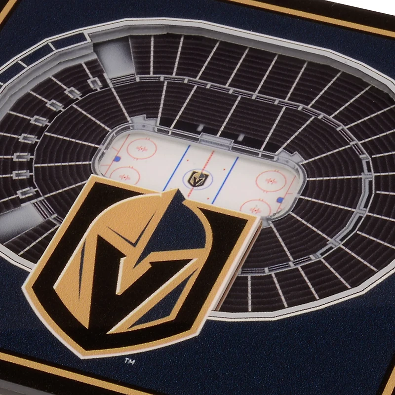 YouTheFan Vegas Golden Knights 3-D StadiumViews 2-Piece Coaster Set