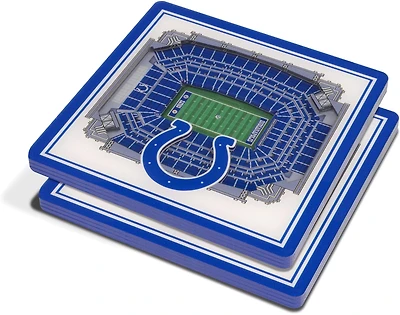 YouTheFan Indianapolis Colts 3-D StadiumViews Coasters 2-Pack