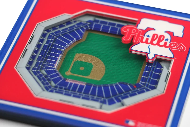 YouTheFan Philadelphia Phillies 3-D Stadium Views 2-Piece Coaster Set