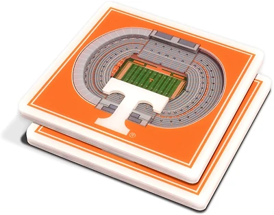 YouTheFan University of Tennessee 3-D Stadium Views 2-Piece Coaster Set