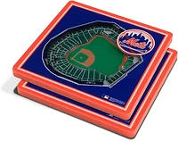 YouTheFan New York Mets 3-D StadiumViews 2-Piece Coaster Set