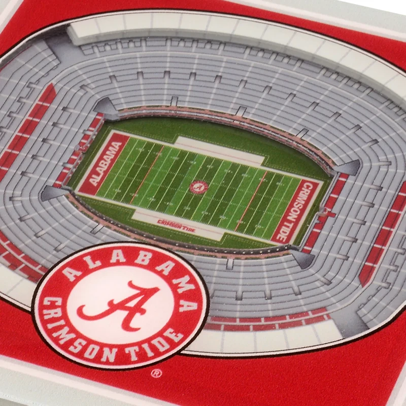 YouTheFan University of Alabama 3-D StadiumViews Coasters 2-Pack