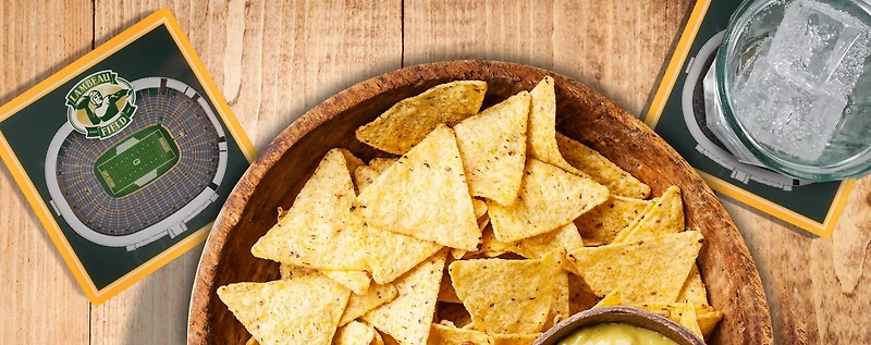 YouTheFan Green Bay Packers 3-D StadiumViews 2-Piece Coaster Set