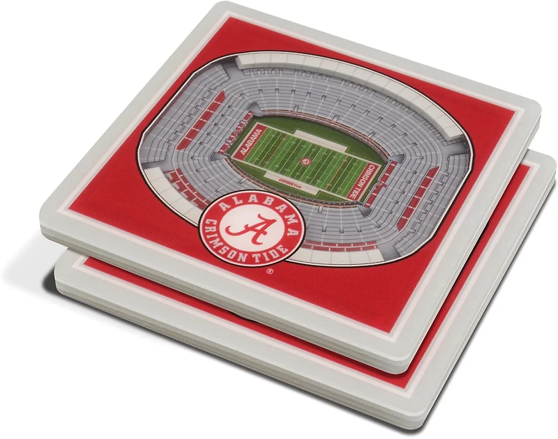 YouTheFan University of Alabama 3-D StadiumViews Coasters 2-Pack