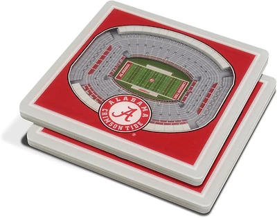 YouTheFan University of Alabama 3-D StadiumViews Coasters 2-Pack