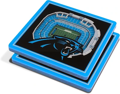 YouTheFan Carolina Panthers 3-D StadiumViews 2-Piece Coaster Set