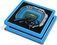 YouTheFan Carolina Panthers 3-D StadiumViews 2-Piece Coaster Set