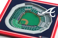 YouTheFan Atlanta Braves 3-D StadiumViews Coasters 2-Pack