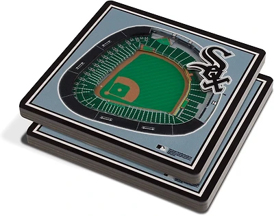 YouTheFan Chicago White Sox 3-D Stadium Views 2-Piece Coaster Set