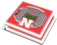 YouTheFan University of Nebraska 3-D StadiumViews 2-Piece Coaster Set