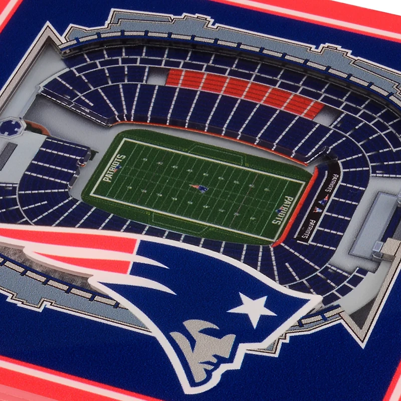YouTheFan New England Patriots 3-D StadiumViews 2-Piece Coaster Set
