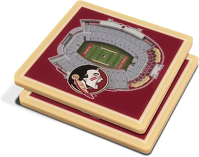 YouTheFan Florida State University 3-D StadiumViews Coasters 2-Pack