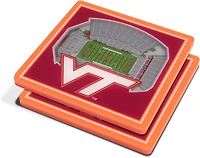 YouTheFan Virginia Tech 3-D Stadium Views 2-Piece Coaster Set