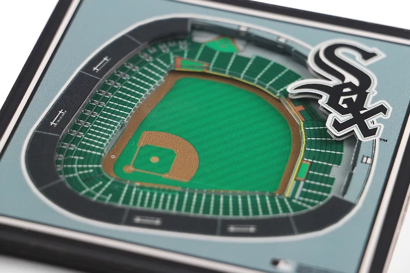 YouTheFan Chicago White Sox 3-D Stadium Views 2-Piece Coaster Set