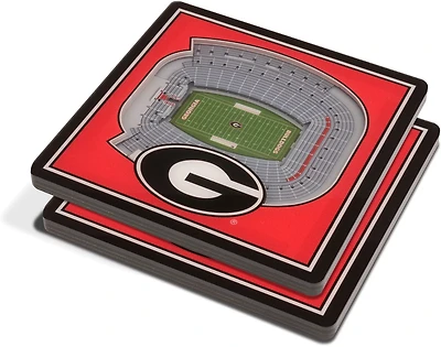 YouTheFan University of Georgia 3-D StadiumViews Coasters 2-Pack
