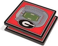 YouTheFan University of Georgia 3-D StadiumViews Coasters 2-Pack