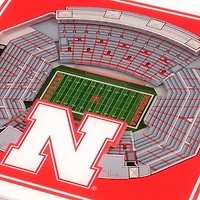 YouTheFan University of Nebraska 3-D StadiumViews 2-Piece Coaster Set