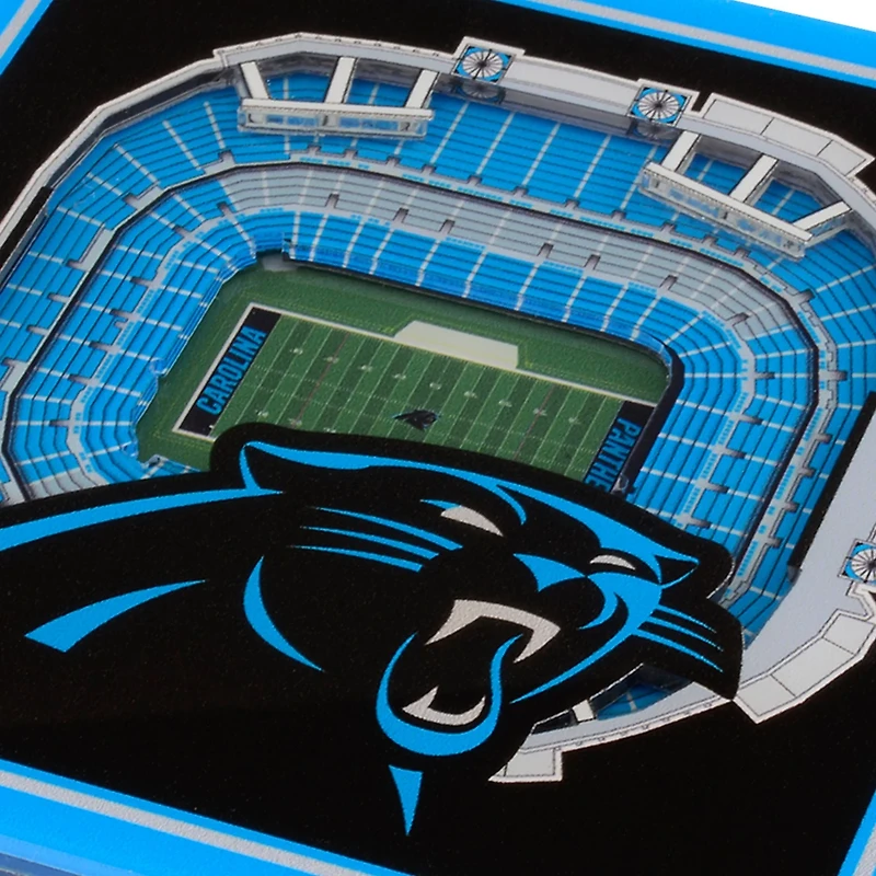 YouTheFan Carolina Panthers 3-D StadiumViews 2-Piece Coaster Set