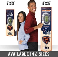 YouTheFan Chicago Bears 8" x 32" 3-D Stadium Banner