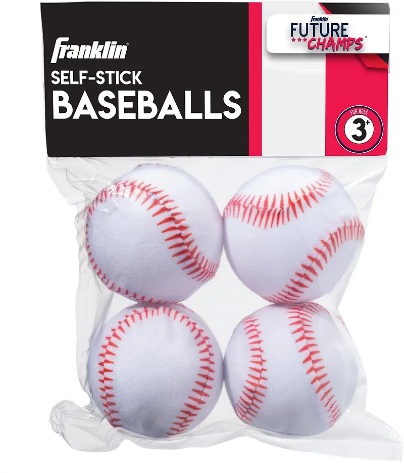 Franklin Kids' Self Stick Replacement Baseballs 4-Pack