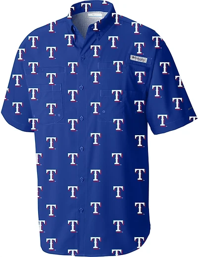 Columbia Sportswear Men's Texas Rangers Sublimation Tamiami Short Sleeve Shirt