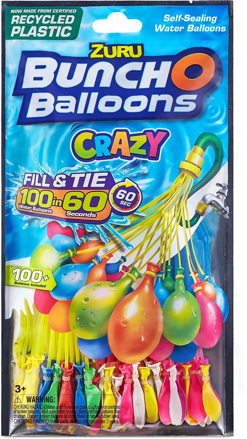 ZURU Crazy Bunch O Balloons Rapid-Filling Water Balloons 3-Pack