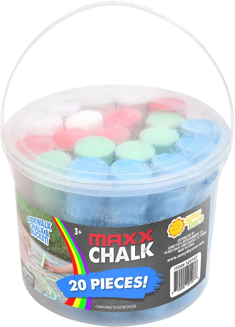 Maxx Chalk Play Bucket 20 Pieces
