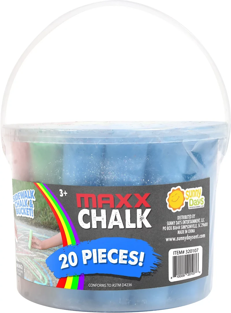 Maxx Chalk Play Bucket 20 Pieces