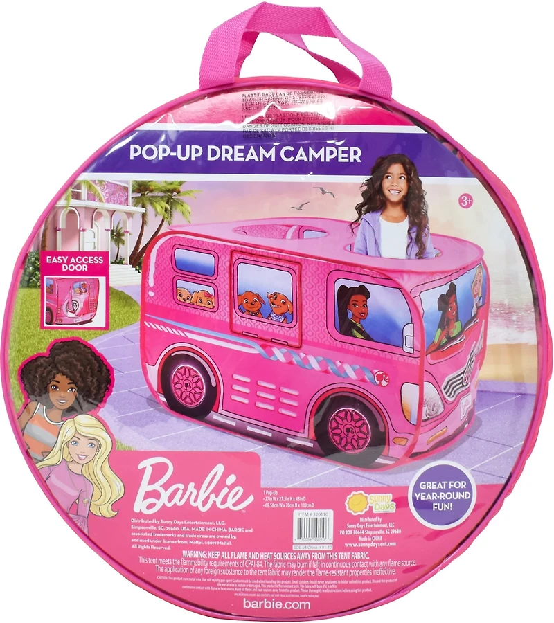 Sunny Days Barbie Dream Camper Pop-Up Play Tent