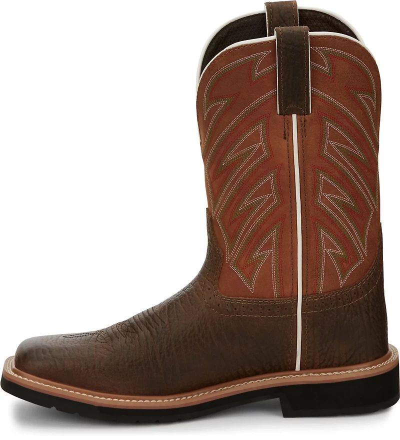 Justin Men's Stampede EH Wellington Rubber Work Boots
