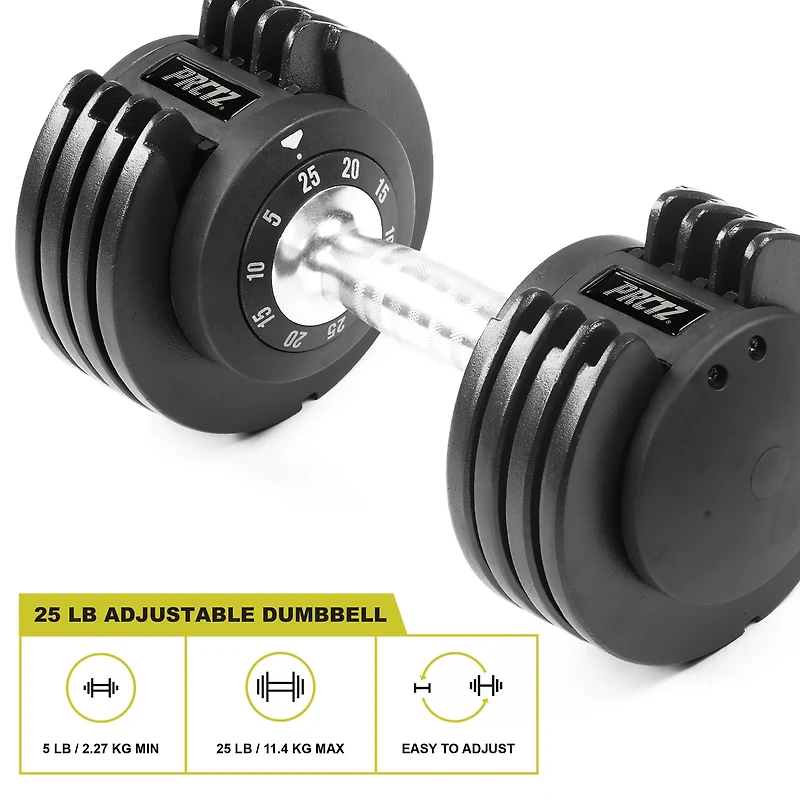 PRCTZ 5-25 lb Adjustable Dumbbell