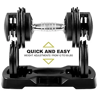 PRCTZ 11-55 lb Adjustable Dumbbell